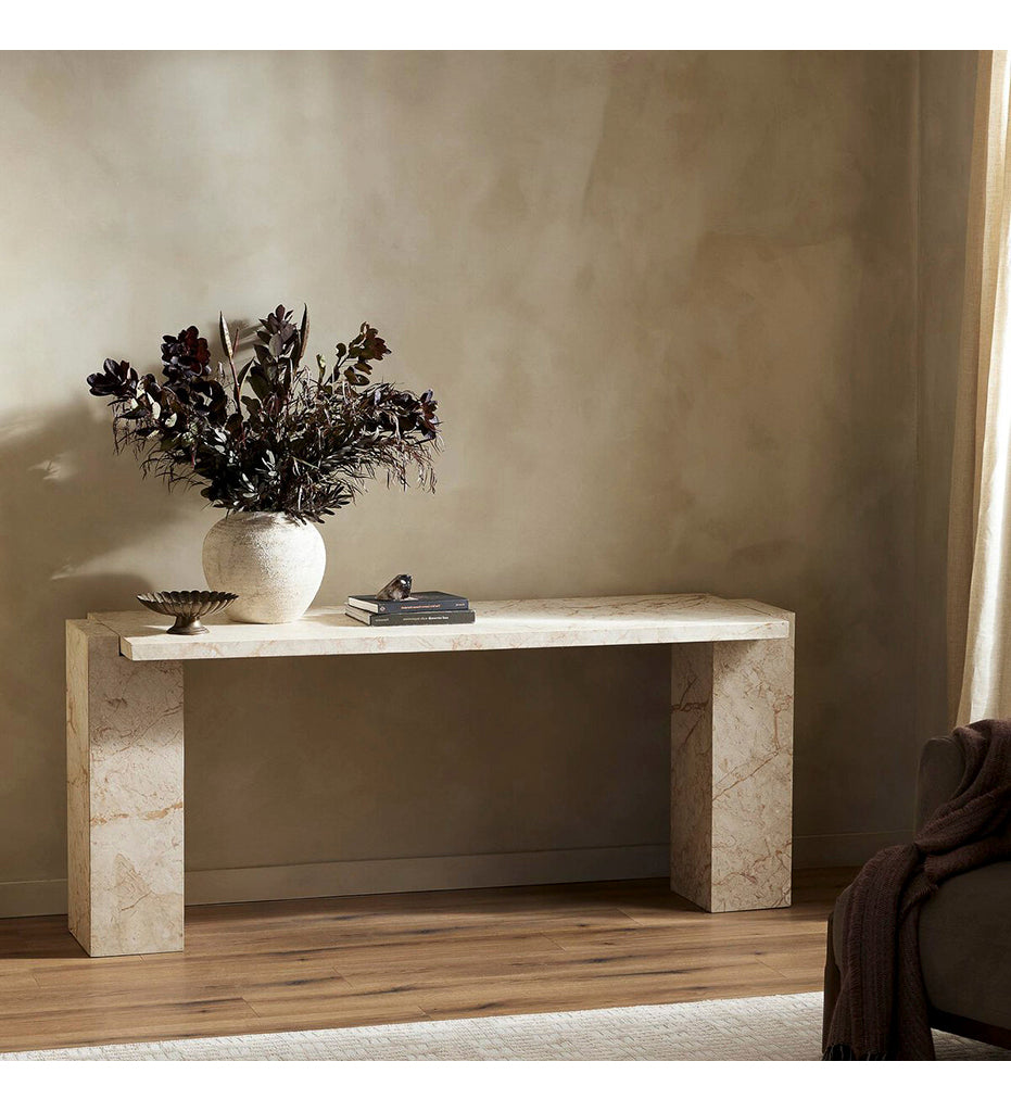 Romano Console Table - Desert Taupe Marble