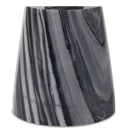 Rowe End Table - Ebony Marble Solid