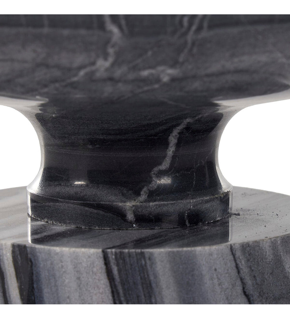 Rowe End Table - Ebony Marble Solid