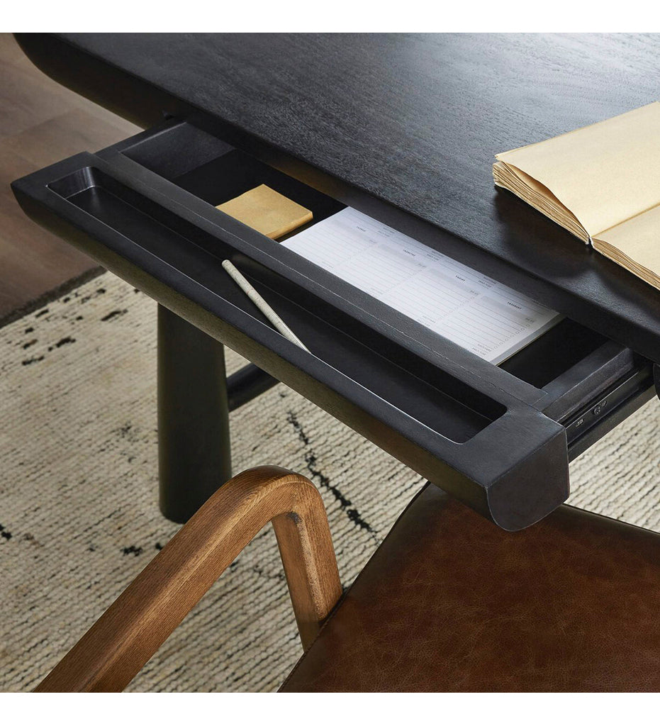 Lorik Desk - Worn Black Acacia