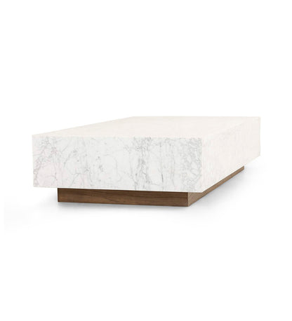 Masera Marble Coffee Table - White Carrara Marble