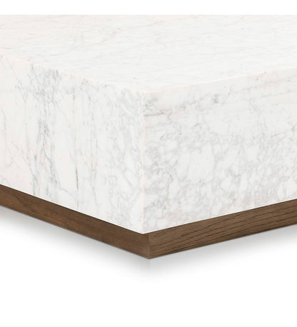 Masera Marble Coffee Table - White Carrara Marble