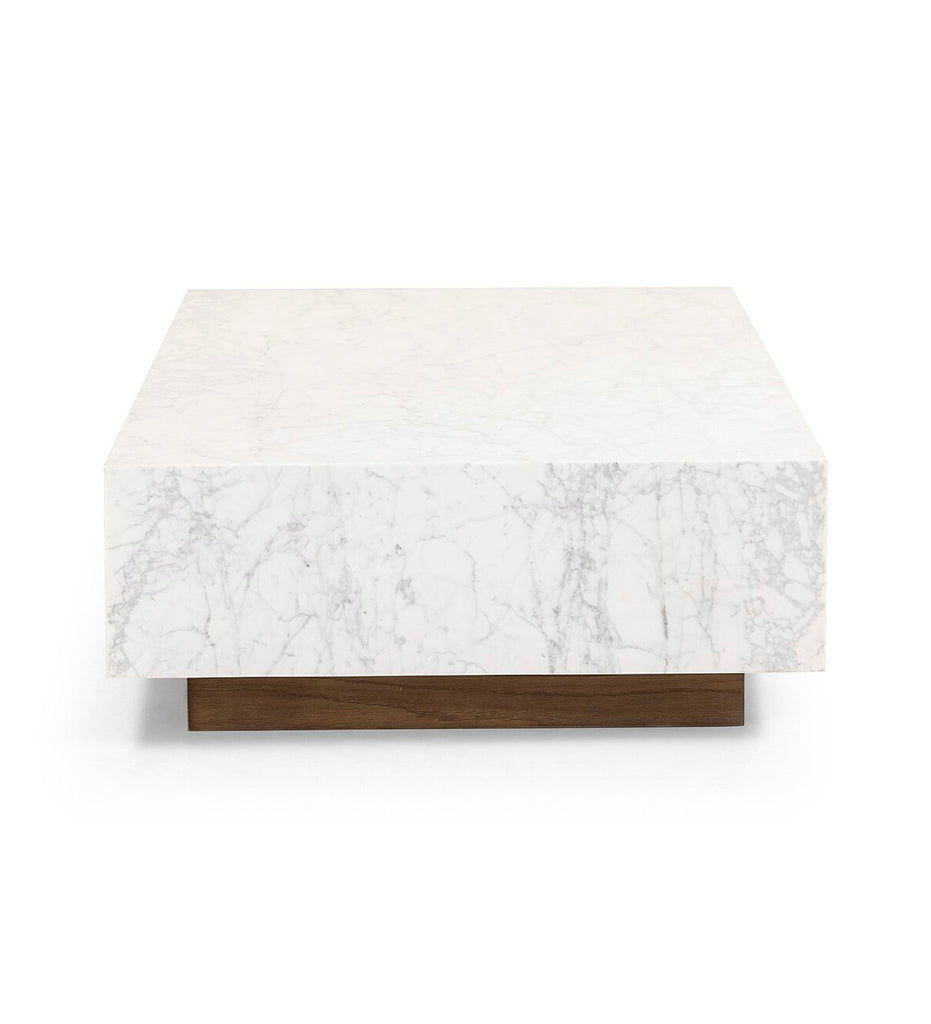 Masera Marble Coffee Table - White Carrara Marble