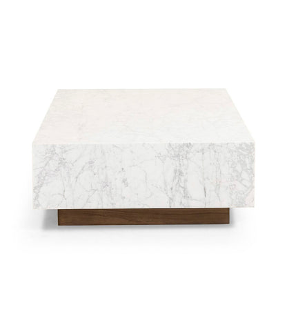 Masera Marble Coffee Table - White Carrara Marble