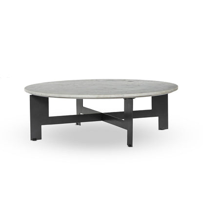 Marble Round Coffee Table With Iron