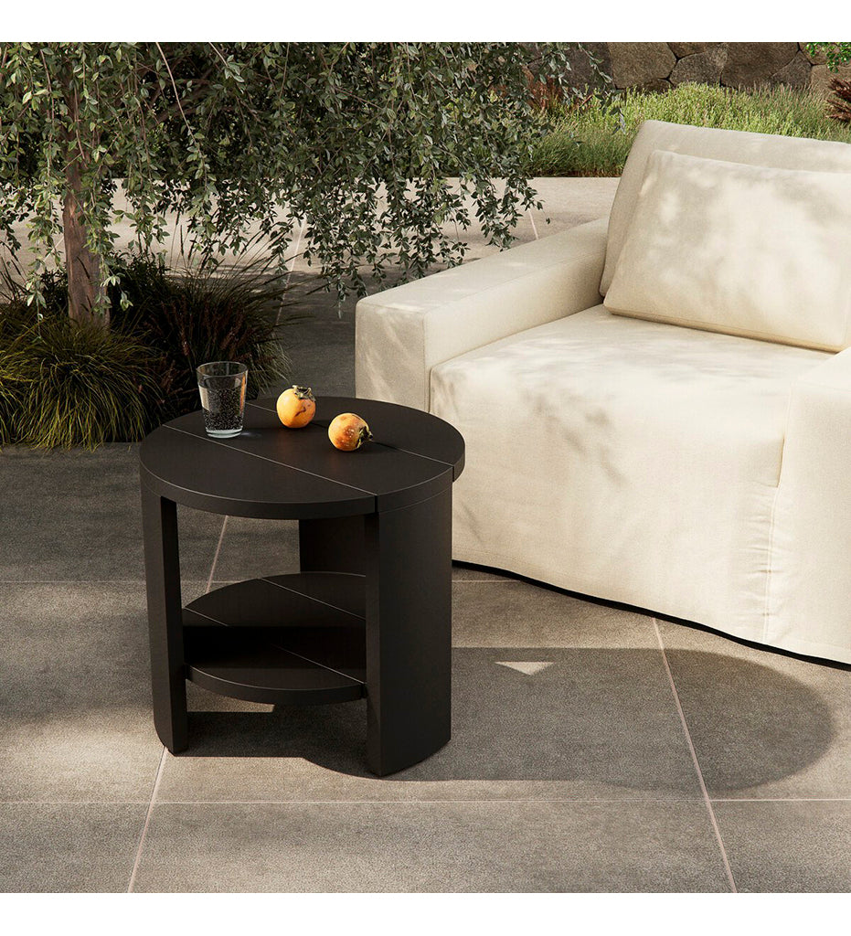 Roca Outdoor Round Metal End Table