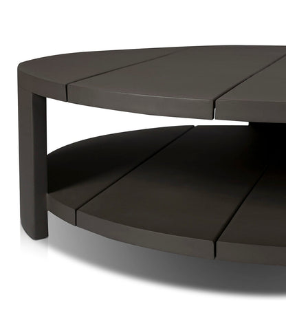 Roca Outdoor Round Metal Coffee Table