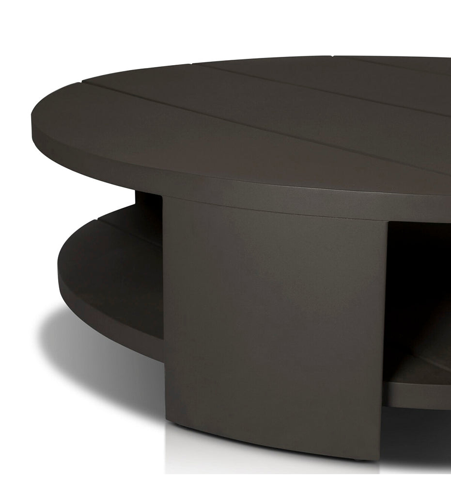 Roca Outdoor Round Metal Coffee Table