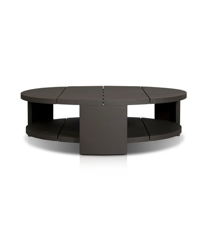 Roca Outdoor Round Metal Coffee Table