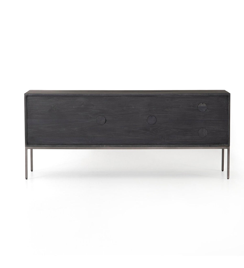 Trey Media Console - Black Wash Poplar