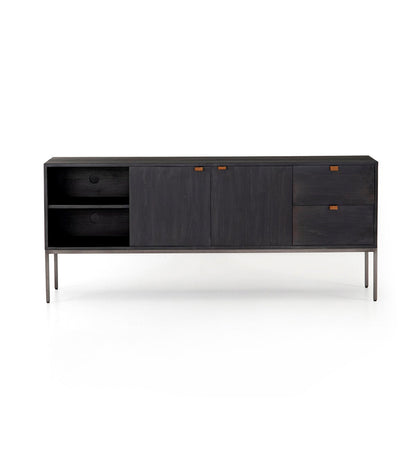 Trey Media Console - Black Wash Poplar