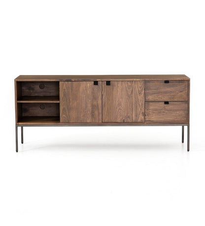 Trey Media Console - Black Wash Poplar