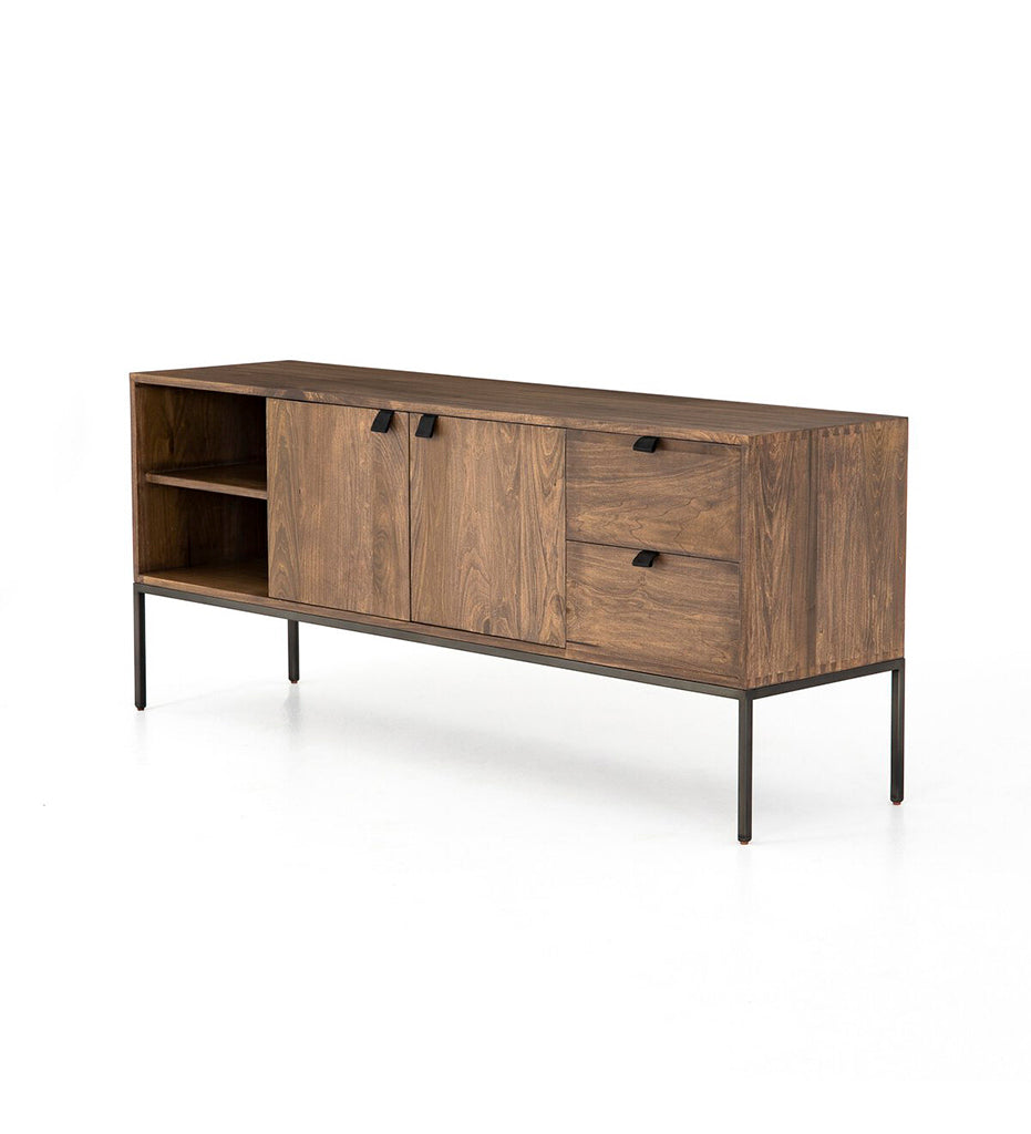 Trey Media Console - Black Wash Poplar