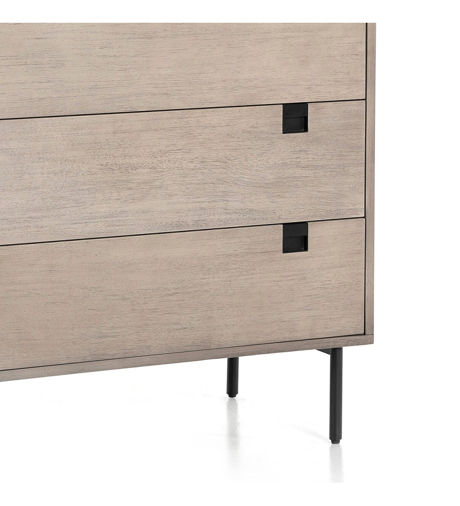 Carly 5 Drawer Dresser - Grey Wash Veneer