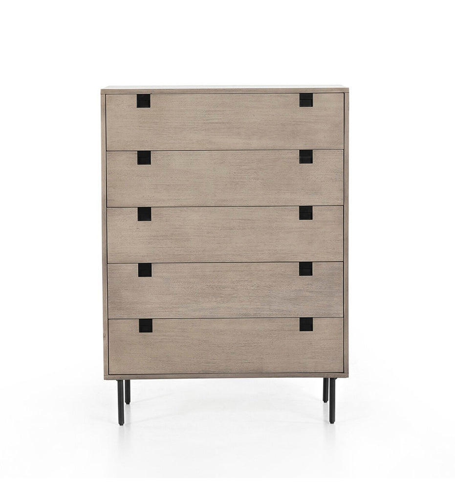 Carly 5 Drawer Dresser - Grey Wash Veneer