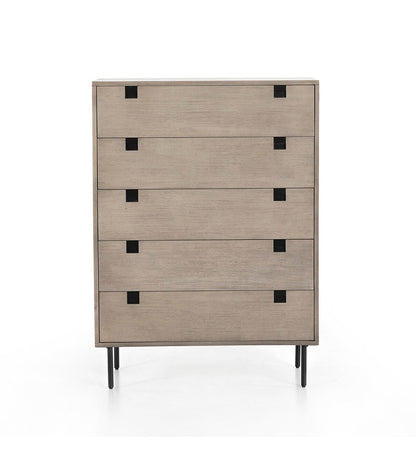 Carly 5 Drawer Dresser - Grey Wash Veneer