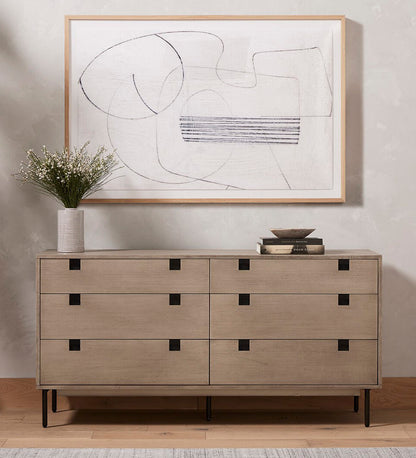 Carly 6 Drawer Dresser - Grey Wash Veneer