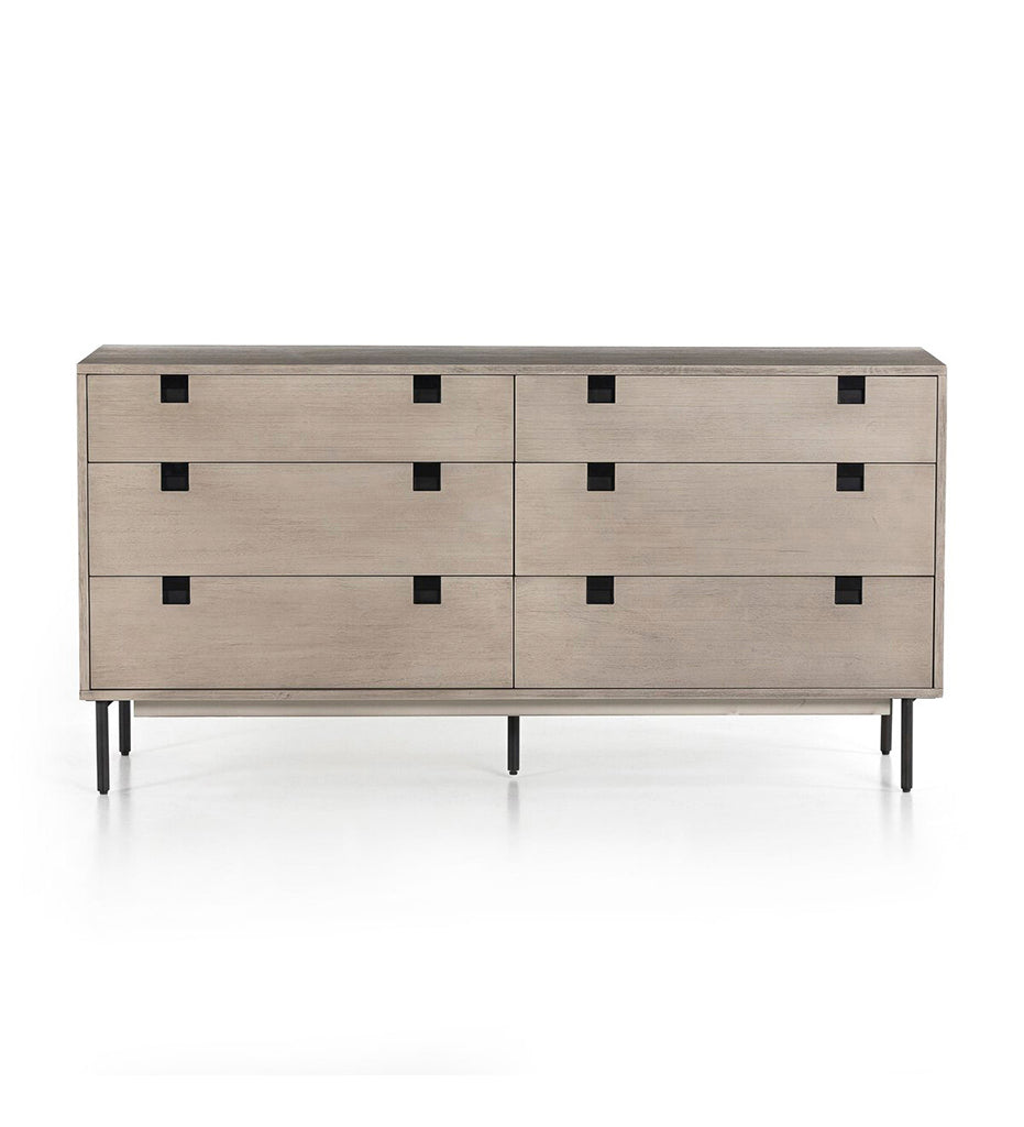 Carly 6 Drawer Dresser - Grey Wash Veneer