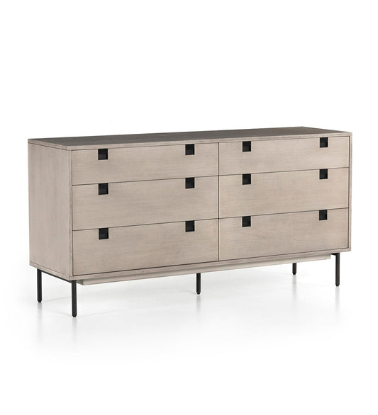 Carly 6 Drawer Dresser - Grey Wash Veneer