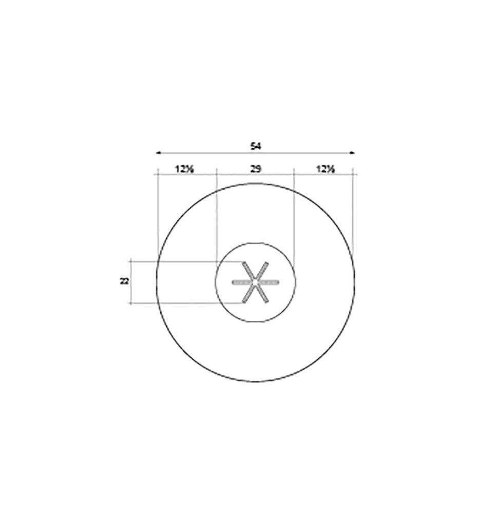 Idylwild Fire Table 54" Diagram