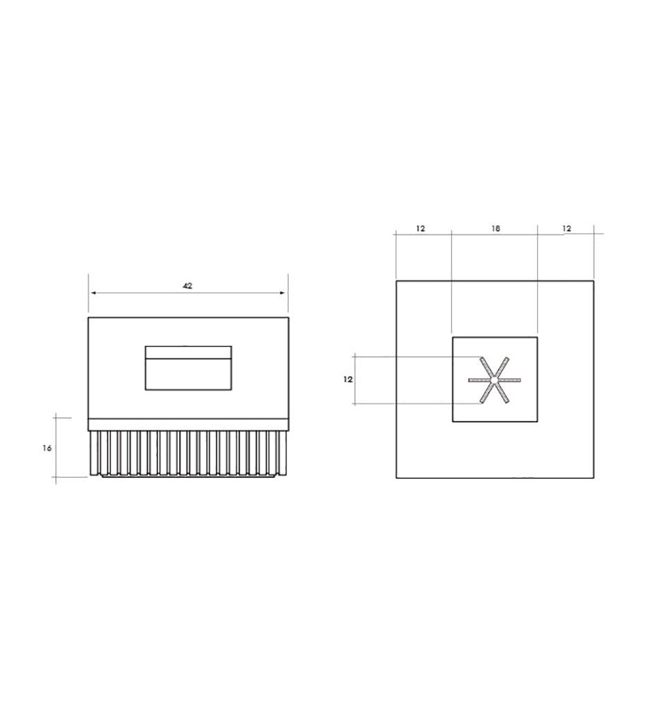 Sag Harbor Fire Table 42" x 42" Diagram