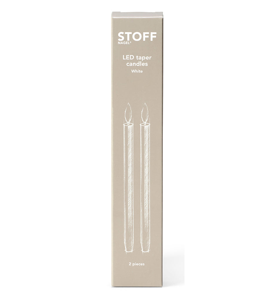 Stoff LED Taper Candle - Set of 2