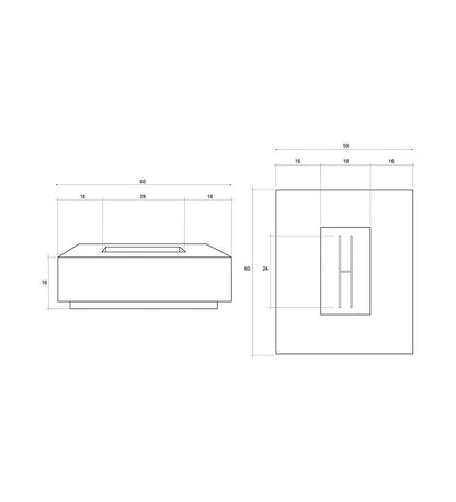 Las Palmas Fire Table 50" x 60"