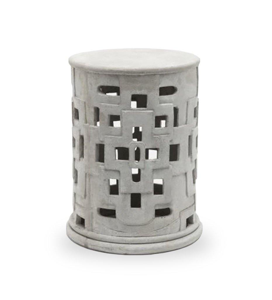 Made Goods Edan Reconstitued Concrete Stool,image:MDG Light Grey # EDANSTOOLGREY