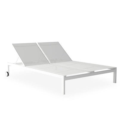 Allred Collaborative - 10DEKA - Milos Double Sunlounger With Ext Wheels - - Milos Double Sunlounger With Ext Wheels - - 301150601-WHT