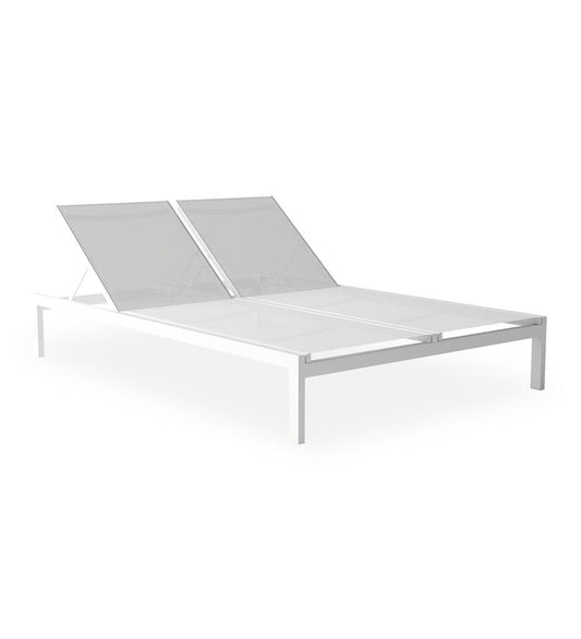 Allred Collaborative - 10DEKA - Milos Double Sunlounger With Int Wheels - - Milos Double Sunlounger With Int Wheels - - 301150600-WHT