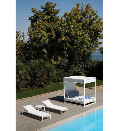 Allred Collaborative - 10DEKA - Milos Sunlounger With Ext Wheels - - Milos Sunlounger With Ext Wheels - - 300150602-WHT