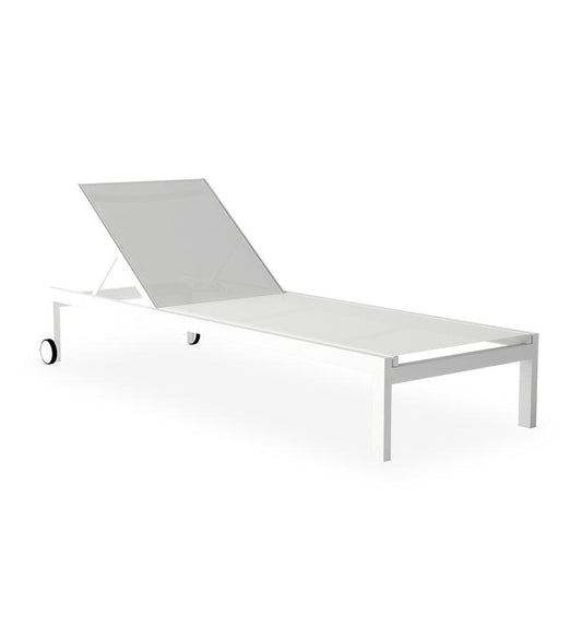 Allred Collaborative - 10DEKA - Milos Tall Sunlounger With Ext Wheels - - Milos Tall Sunlounger With Ext Wheels - - 300150603-WHT