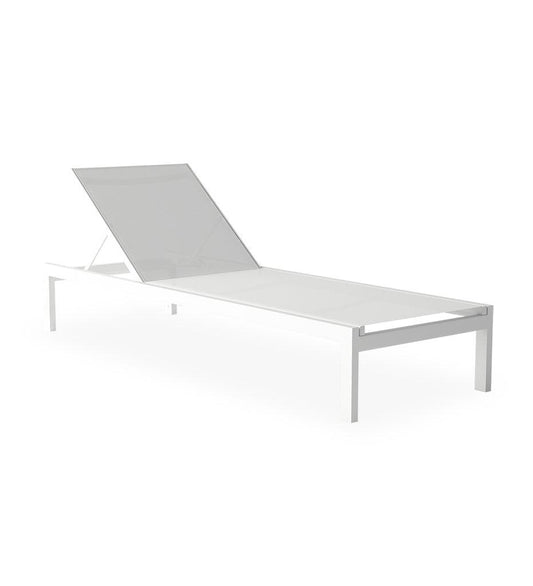 Allred Collaborative - 10DEKA - Milos Tall Sunlounger With Int Wheels - - Milos Tall Sunlounger With Int Wheels - - 300150601-WHT