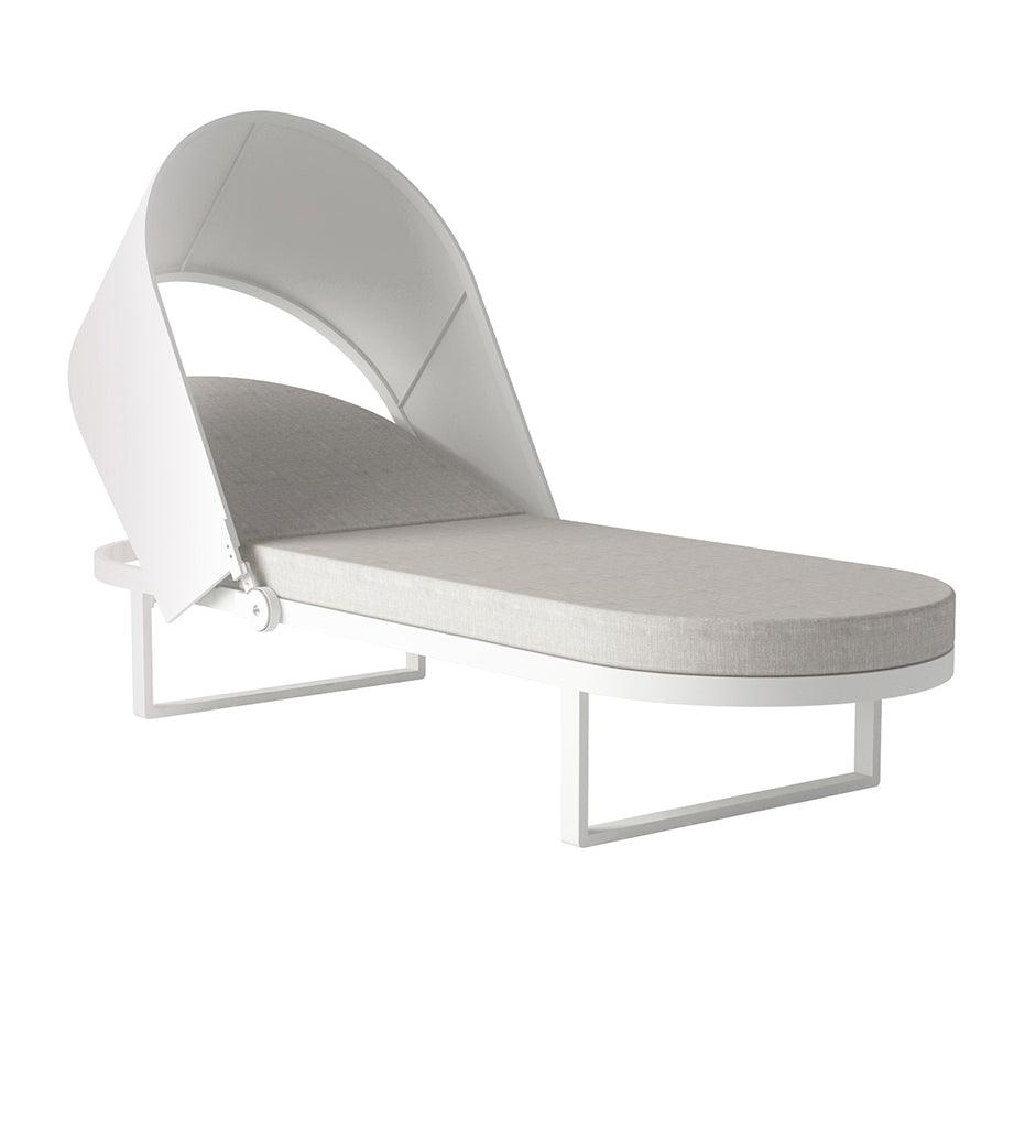 Allred Collaborative - 10DEKA - Vento Sunlounger with Shade - - Vento Sunlounger with Shade - - 300151300-WHT