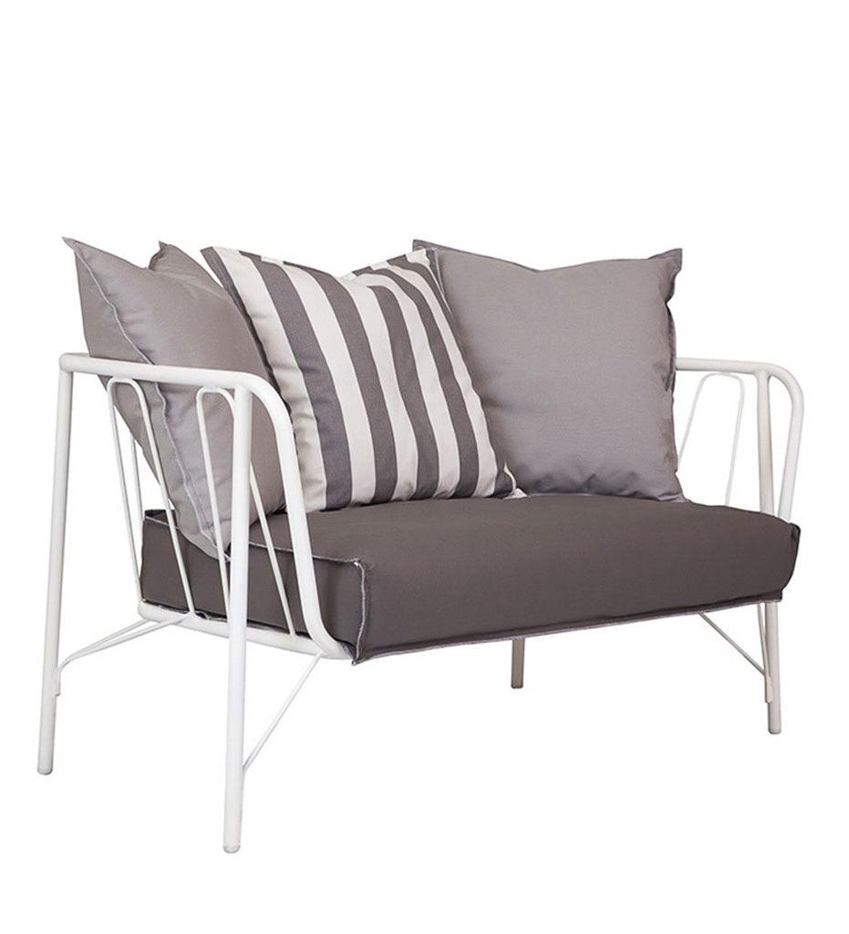 Allred Collaborative - Almeco - Gloria Aluminum 2-Seater Sofa - - Gloria Aluminum 2-Seater Sofa - - 251251000-WHT