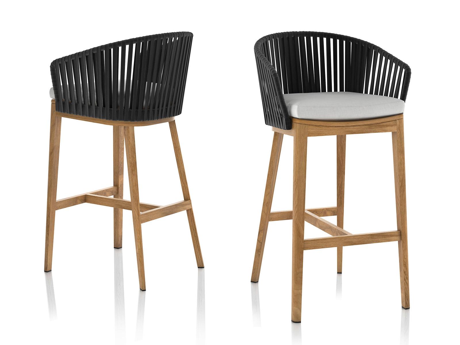 Allred Collaborative - Almeco - Modulus Teak Bar Stool - - Modulus Teak Bar Stool - - 212277603-O200