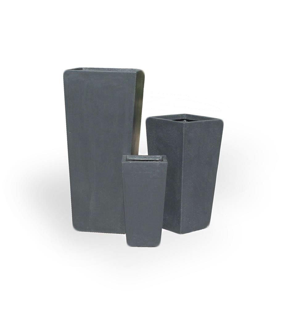 Allred Collaborative - Asian Ceramics - Clayfibre Tall Square Tapered Planter - Large - Clayfibre Tall Square Tapered Planter - Large - 3-624-DC1