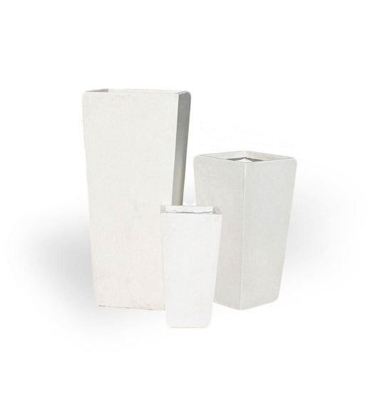 Allred Collaborative - Asian Ceramics - Clayfibre Tall Square Tapered Planter - Small - Clayfibre Tall Square Tapered Planter - Small - 3-624-SC3