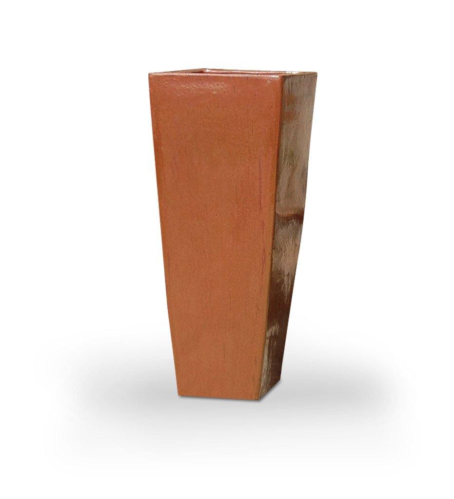 Allred Collaborative - Asian Ceramics - Vietnamese Extra Tall Square Planter - Vietnamese Extra Tall Square Planter - 5-6286-CR