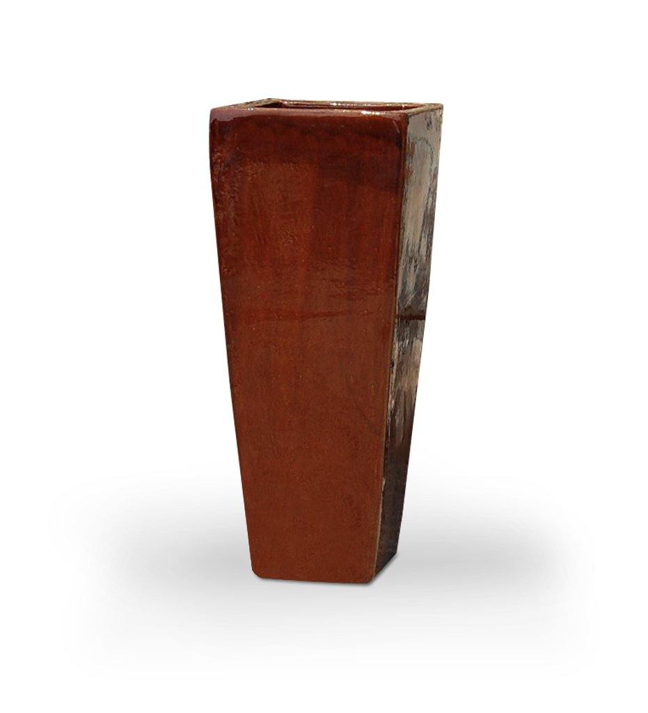 Allred Collaborative - Asian Ceramics - Vietnamese Extra Tall Square Planter - Vietnamese Extra Tall Square Planter - 5-6286-D