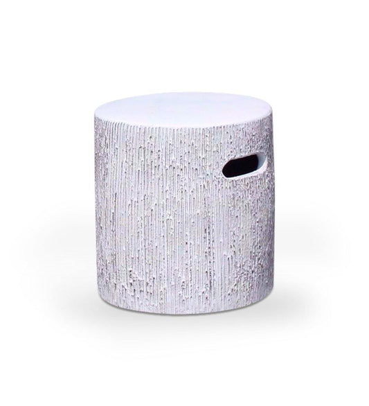 Allred Collaborative - Asian Ceramics - Vietnamese Garden Stool - Scratched White - Vietnamese Garden Stool - Scratched White - 5-6852-SW