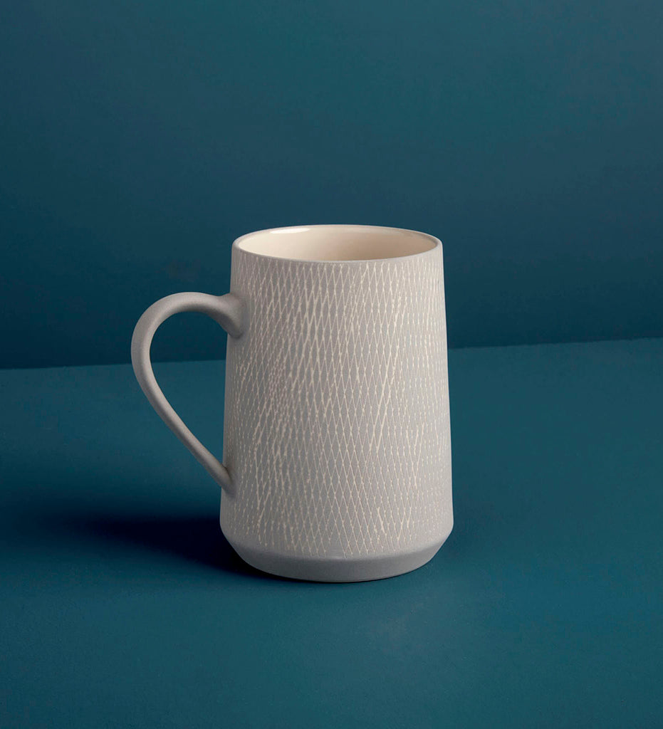 Allred Collaborative - Be Home - Crosshatch Stoneware Mug - Sterling - Crosshatch Stoneware Mug - Sterling - 64-903