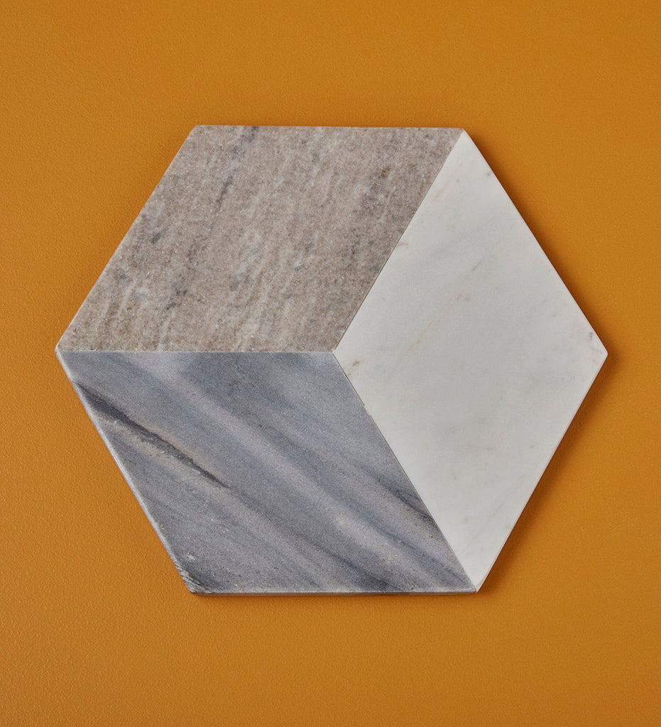 Allred Collaborative - Be Home - Geometric Hexagon Square Board - Geometric Hexagon Square Board - 58-14