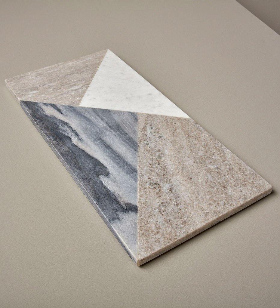 Allred Collaborative - Be Home - Geometric Marble Rectangular Board - Geometric Marble Rectangular Board - 58-15