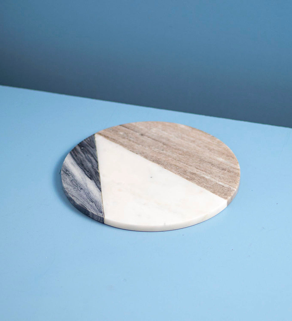 Allred Collaborative - Be Home - Geometric Marble Round Board - Geometric Marble Round Board - 58-18