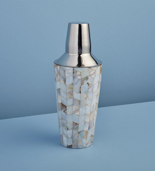 Allred Collaborative - Be Home - Pearl Shell Mosaic Cocktail Shaker - Pearl Shell Mosaic Cocktail Shaker - 90-40