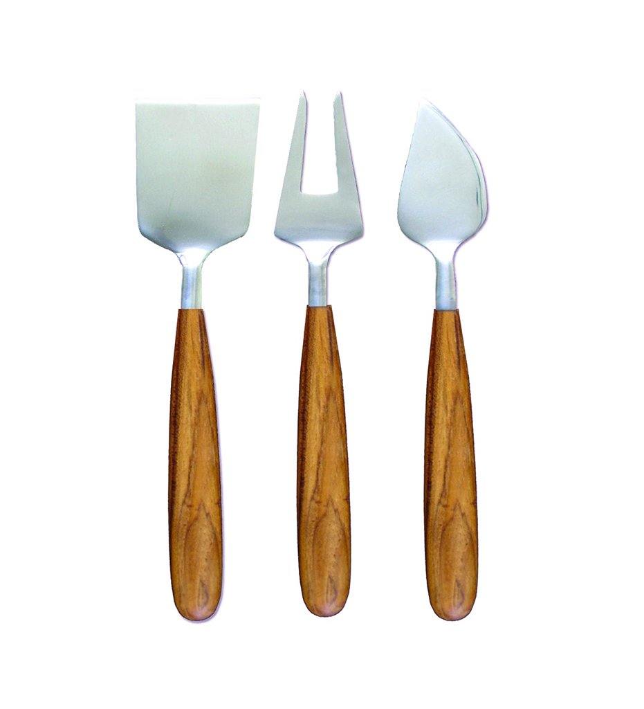 Allred Collaborative - Be Home - Teak & Stainless Cheese, Set of 3 - Teak & Stainless Cheese, Set of 3 - 25-02