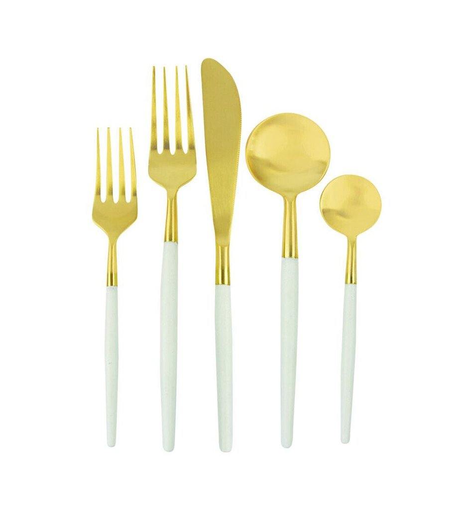 Allred Collaborative - Be Home - White & Gold Flatware - White & Gold Flatware - 25-75