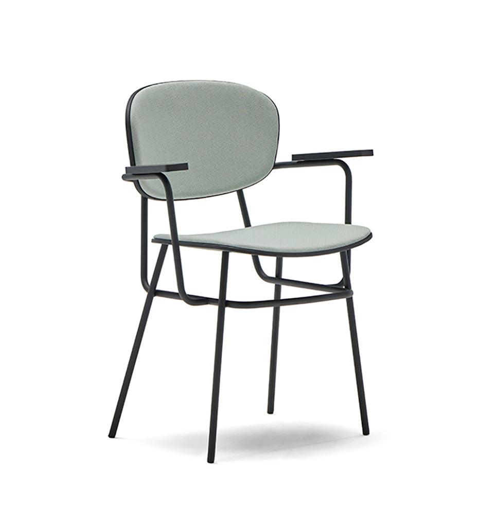 Allred Collaborative - BlascoVila - Fosca Arm Chair - Upholstered Seat & Back - Fosca Arm Chair - Upholstered Seat & Back - 200005-BLK