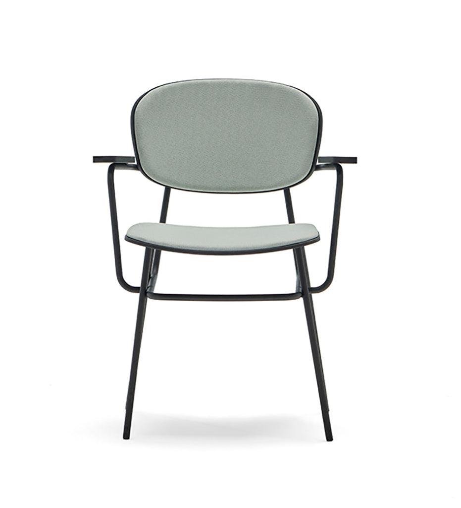 Allred Collaborative - BlascoVila - Fosca Arm Chair - Upholstered Seat & Back - Fosca Arm Chair - Upholstered Seat & Back - 200005-BLK